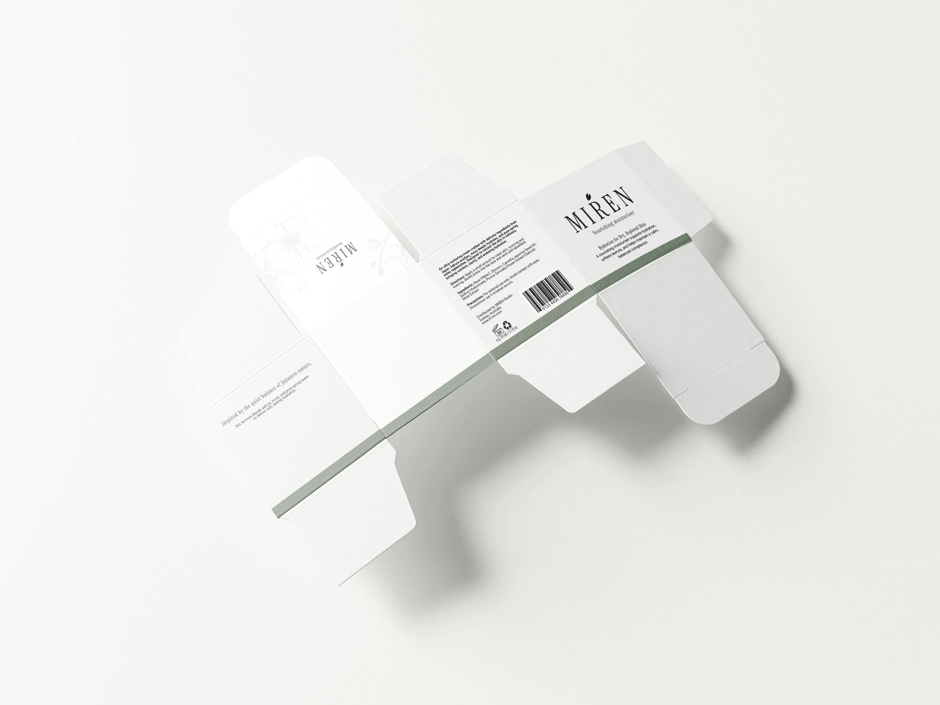 MIREN packaging box and jar mockup