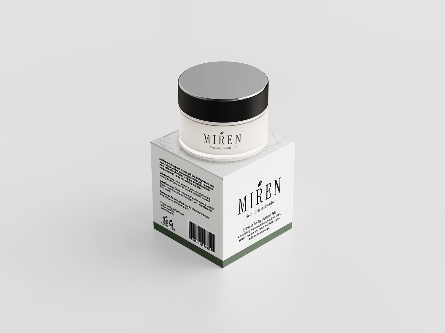 MIREN stacked cream jars with cherry blossoms